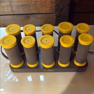 Drybar Yellow and Gray Hair Rollers